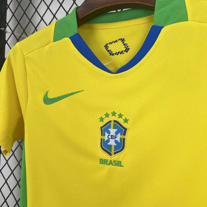 2025 Brazil Home Football Shirt Kids Size