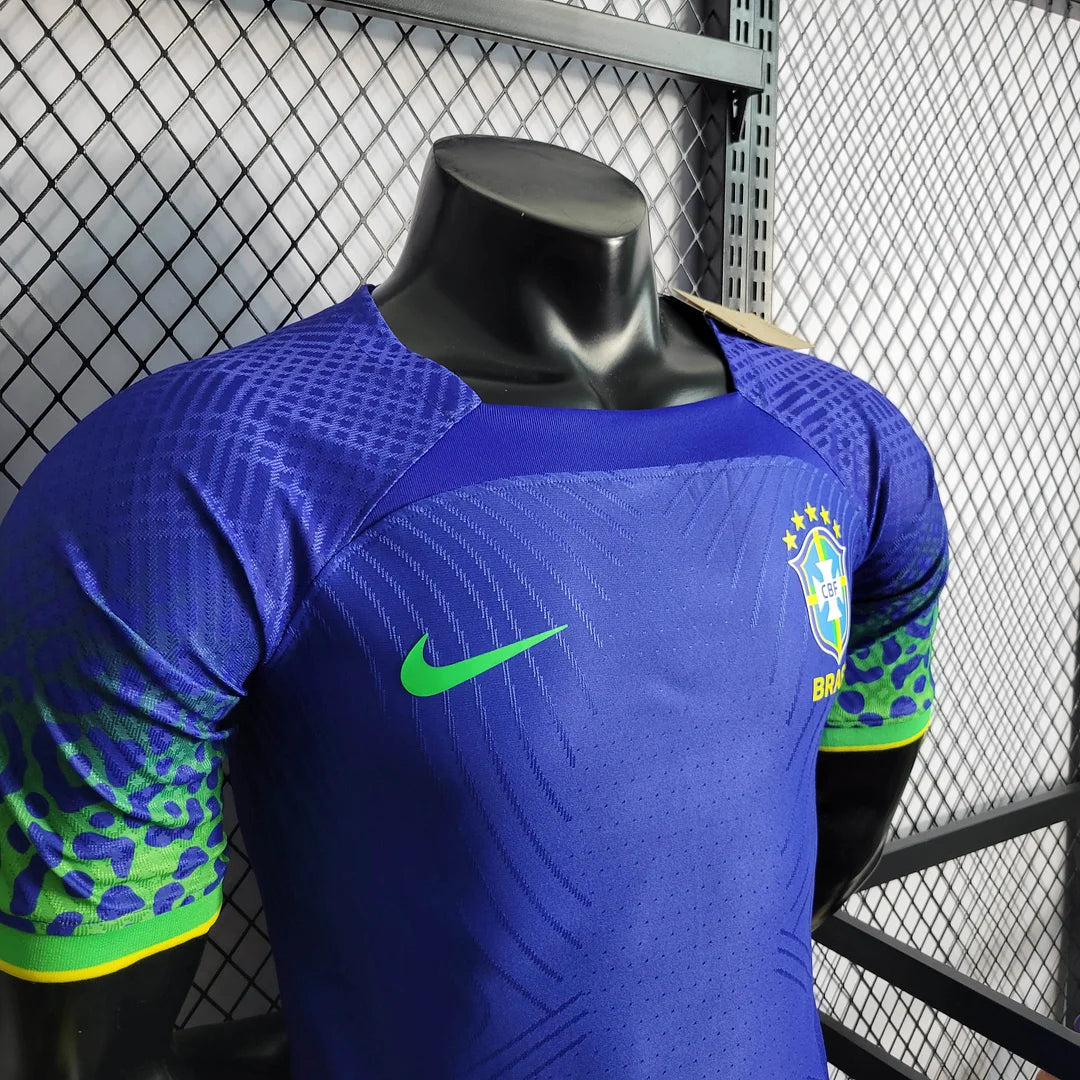 2022 World Cup Brazil Away Soccer Jersey - Player Version