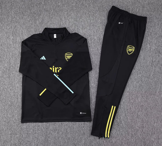 2023/2024 Arsenal Half-Pull Tracksuit Black 1:1 Thai Quality