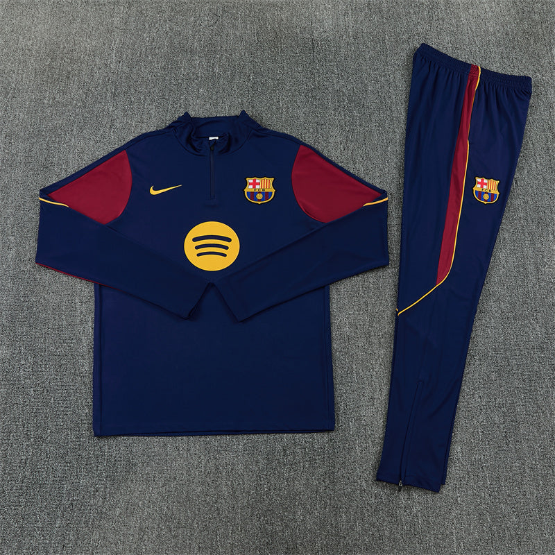 2026/2027 Barcelona Red Blue Half-Pull Tracksuit