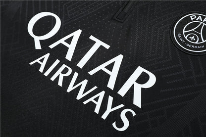 2022/2023 PSG Paris Saint-Germain Full Black Half-Pull Tracksuit