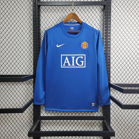 2007/2008 Retro Long Sleeve Manchester United Away Football Shirt 1:1 Thai Quality