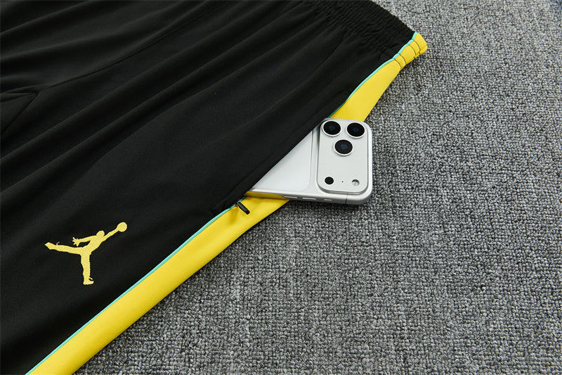 2026/2027 Brazil Black Yellow Half-Pull Tracksuit