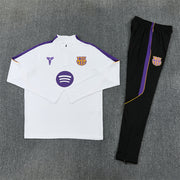 2026/2027 Barcelona White Purple Kobe Half-Pull Tracksuit