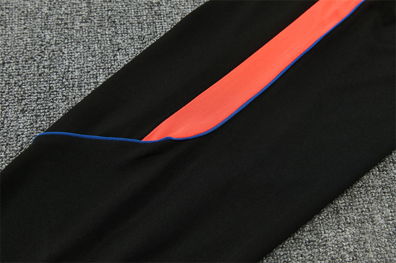 2026/2027 PSG Paris Saint-Germain Black Orange Half-Pull Tracksuit