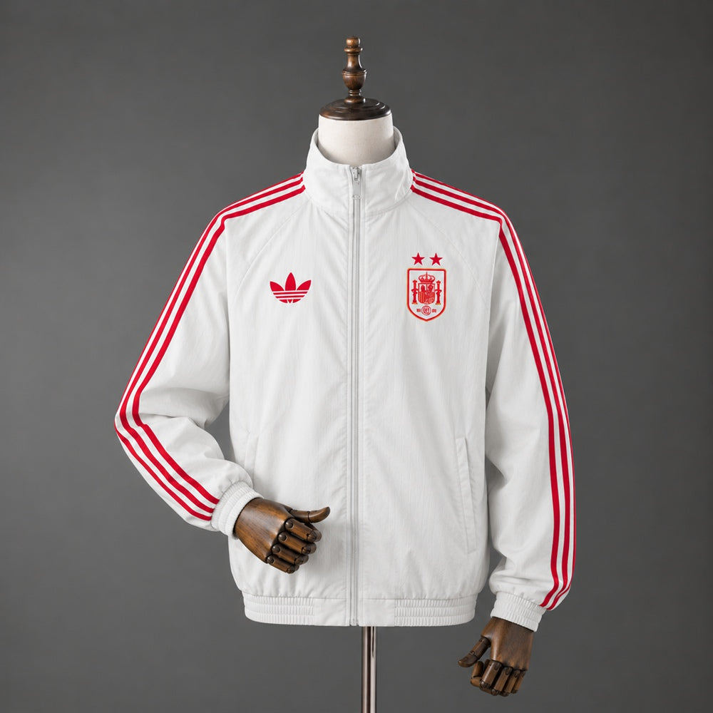 2026/2027  Spain Jacket White Red Windbreaker