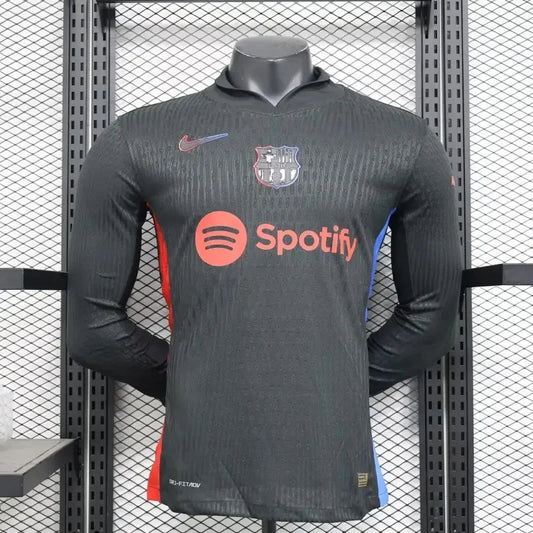 2024/2025 Long Sleeve Player Version Barcelona Away Jersey 1:1 Thai Quality