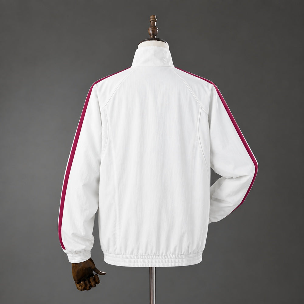 2026/2027 Real Madrid Jacket Retro White Red Windbreaker