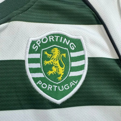 2001/2003 Retro Long Sleeve Sporting Lisbon Home Football Shirt Kids Size