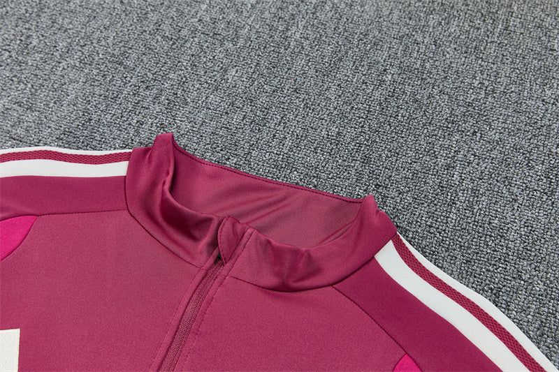 2026/2027 Real Madrid Red Pink Half-Pull Tracksuit