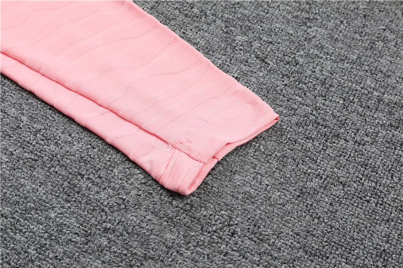 2021/2022 Psg Paris Saint-Germain Half-Pull Tracksuit Black Pink Sleeves