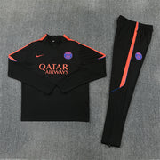 2026/2027 PSG Paris Saint-Germain Black Orange Half-Pull Tracksuit