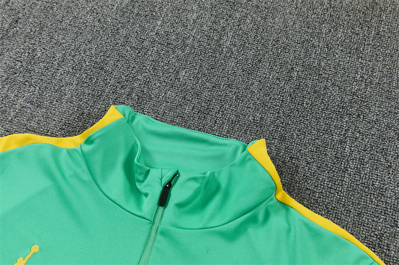 2026/2027 Brazil Green Black Half-Pull Tracksuit