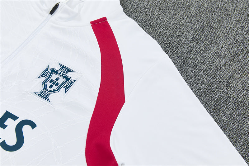 2026/2027 Portugal White Half-Pull Tracksuit