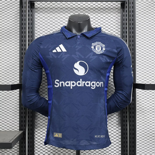 2024/2025 Long Sleeve Player Version Manchester United Away Football Shirt 1:1 Thai Quality