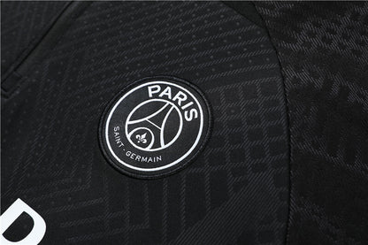 2022/2023 PSG Paris Saint-Germain Full Black Half-Pull Tracksuit