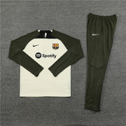 2023/2024 Barcelona Half-Pull Tracksuit Green