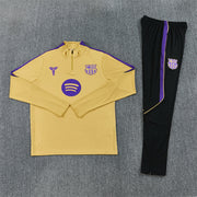 2026/2027 Barcelona Yellow Kobe Half-Pull Tracksuit