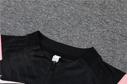 2021/2022 Psg Paris Saint-Germain Half-Pull Tracksuit Black Pink Sleeves