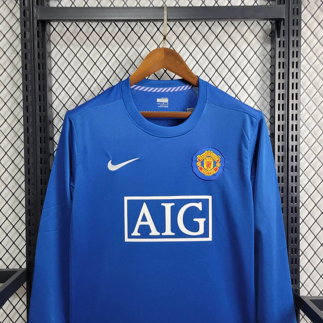 2007/2008 Retro Long Sleeve Manchester United Away Football Shirt 1:1 Thai Quality