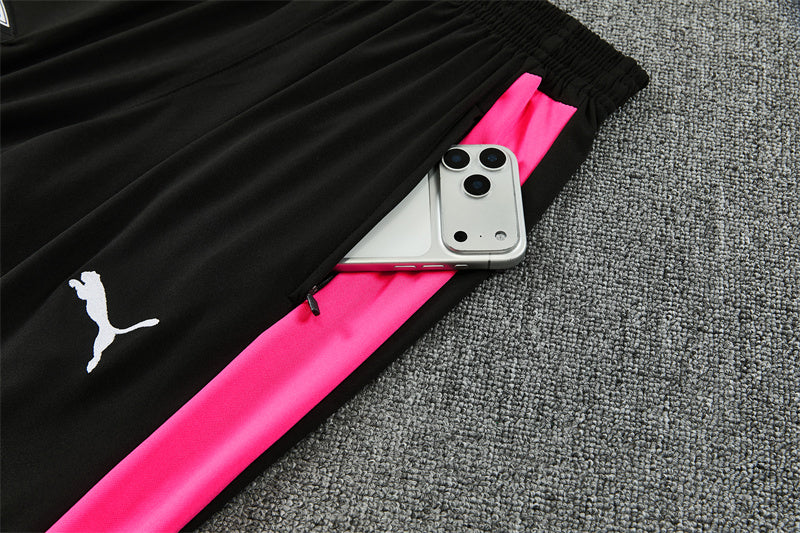 2026/2027 Portugal Black Pink Half-Pull Tracksuit