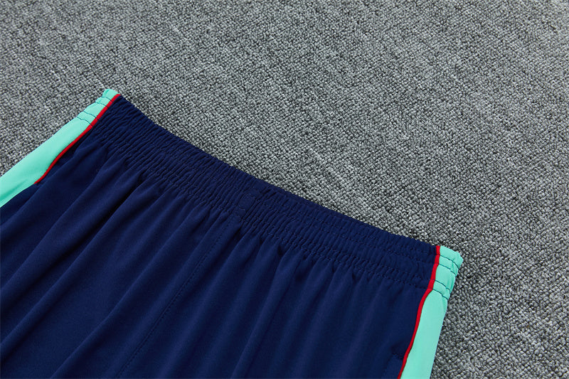 2026/2027 Barcelona Cyan Blue Half-Pull Tracksuit