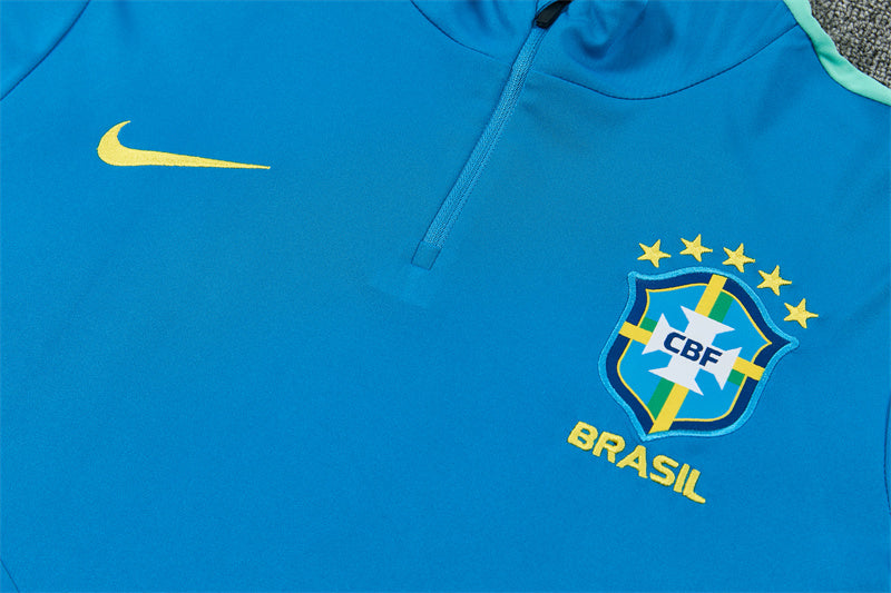 2026/2027 Brazil Blue Half-Pull Tracksuit