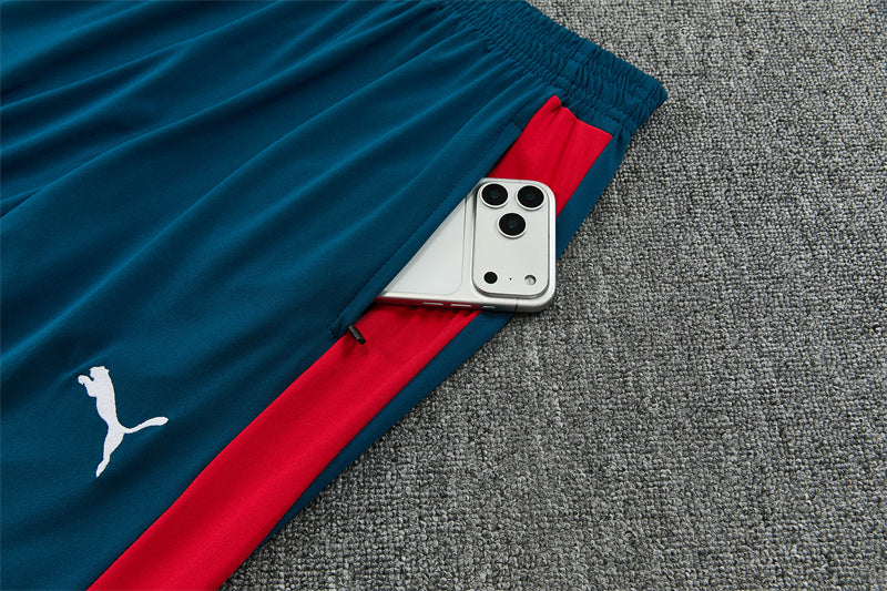 2026/2027 Portugal Green Blue Half-Pull Tracksuit