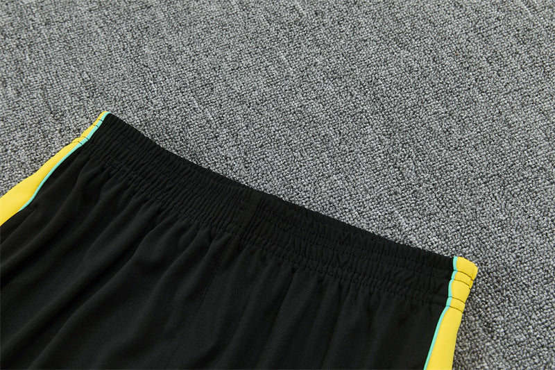 2026/2027 Brazil Black Yellow Half-Pull Tracksuit