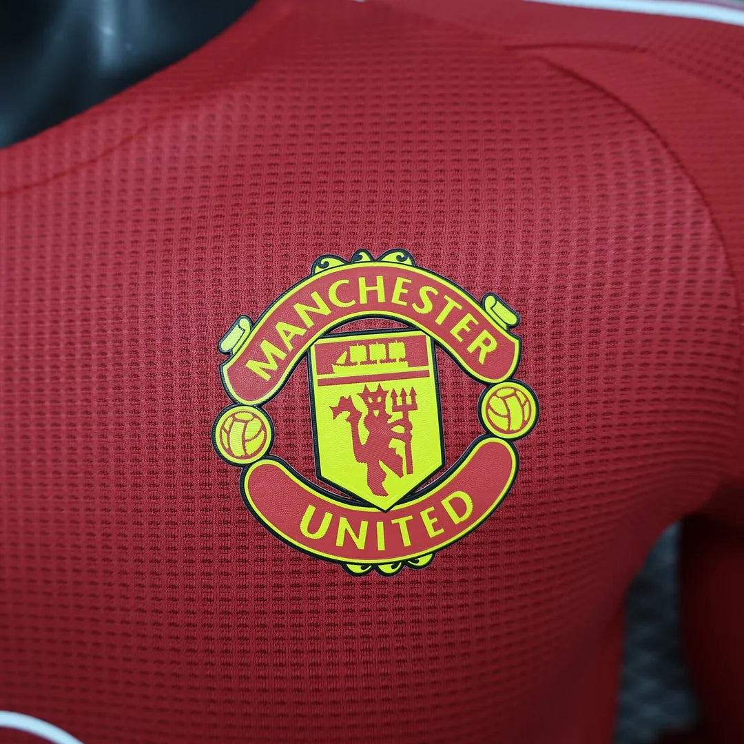 2024/2025 Long Sleeve Player Version Manchester United Home Football Shirt 1:1 Thai Quality