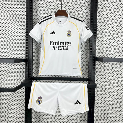2025/2026 Real Madrid Home Football Shirt Kids Size