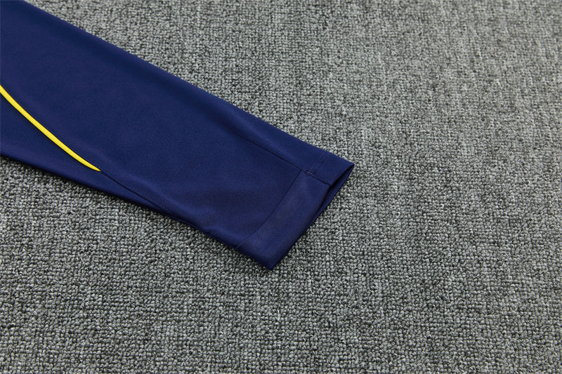 2026/2027 Brazil Dark Blue Half-Pull Tracksuit