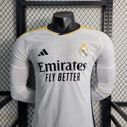 2023/2024 Long Sleeve Real Madrid Home Football Shirt