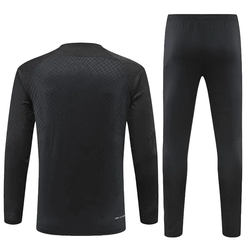 2022/2023 PSG Paris Saint-Germain Full Black Half-Pull Tracksuit