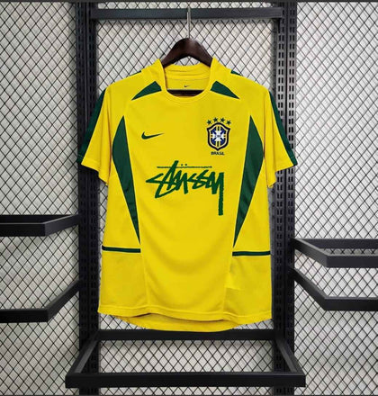 2002 Retro Brazil X Stüssy Football Jersey Home